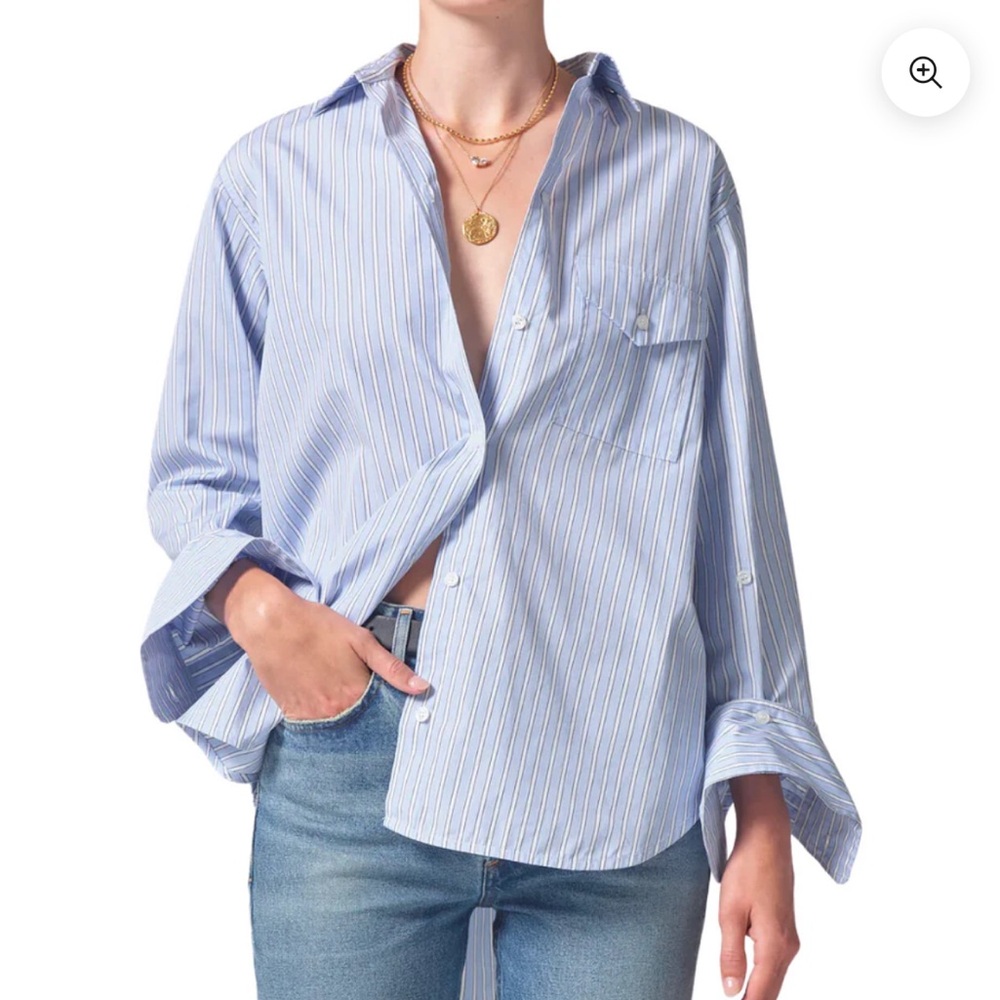 Citizens of Humanity Shay Shirt in Melessani Stripe